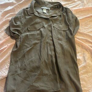 H&M Olive Button Down Shirt